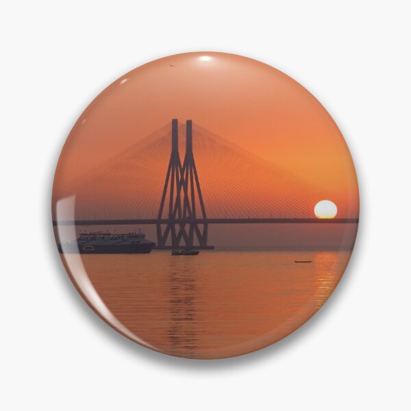 Item preview, Mumbai Sea Link Bridge sunset, India, modern art, wall art, print, personalised gifts, custom printed gifts designed and sold by CameraDesign.