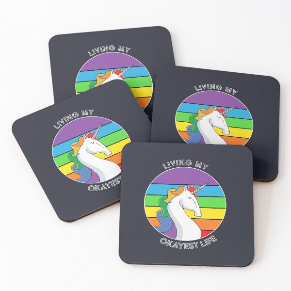 Item preview, Living my okayest unicorn life designed and sold by Bratak.