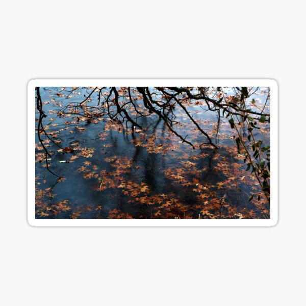 Item preview, Oak Branch and Leaves in Frozen Lake designed and sold by Nalinne Jones.