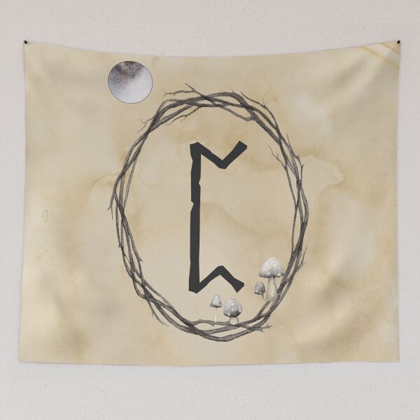 Aperçu de l'œuvre Perthro Rune | Alphabet des runes nordiques de Futhark créée et vendue par Time Nomads.