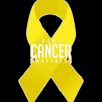 Yellow Ribbon Bone Cancer Awareness Advocacy Gift | Sticker