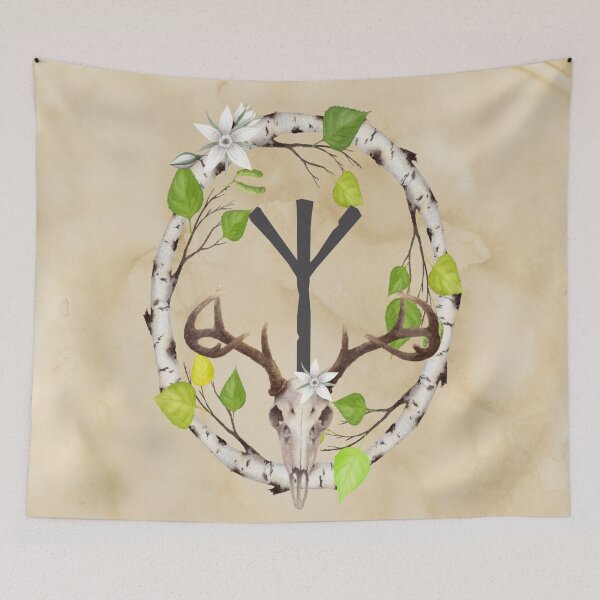 Item preview, Algiz Rune | Elder Futhark Norse Runes Alphabet designed and sold by Time Nomads.