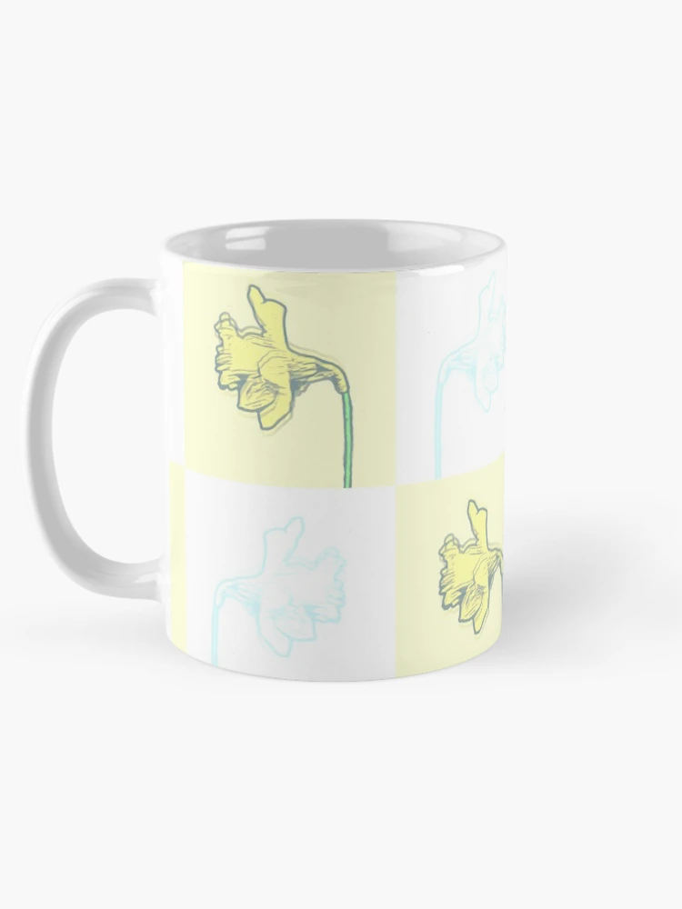 Thumbnail 5 of 6, Coffee Mug, Spring Daffodils Retro Pastel Tile Pattern designed and sold by DesignsofNote.