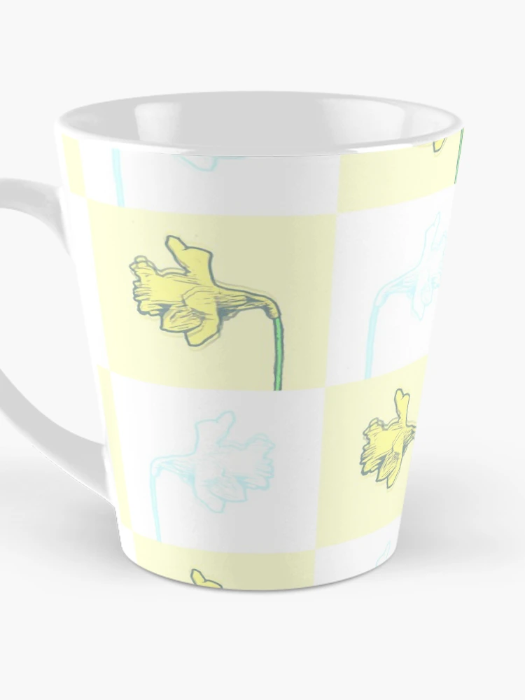 Thumbnail 3 of 4, Coffee Mug, Spring Daffodils Retro Pastel Tile Pattern designed and sold by DesignsofNote.