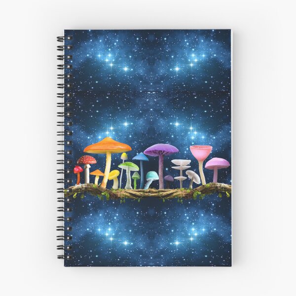 Item preview, Magic Rainbow Mushrooms - With Blue Galaxy Background designed and sold by JungleVision.