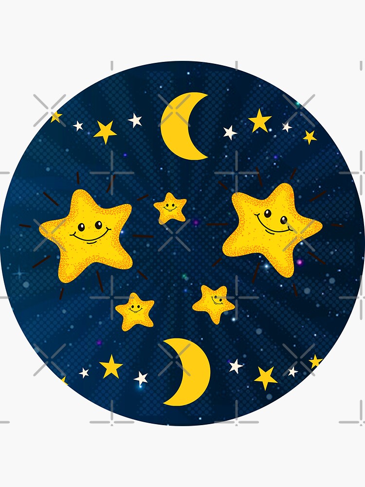 Cute Cartoon Moon | Sticker