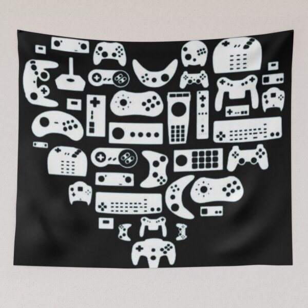 Item preview, Gaming Love - Heart filled controllers designed and sold by Zeberdee Designs.