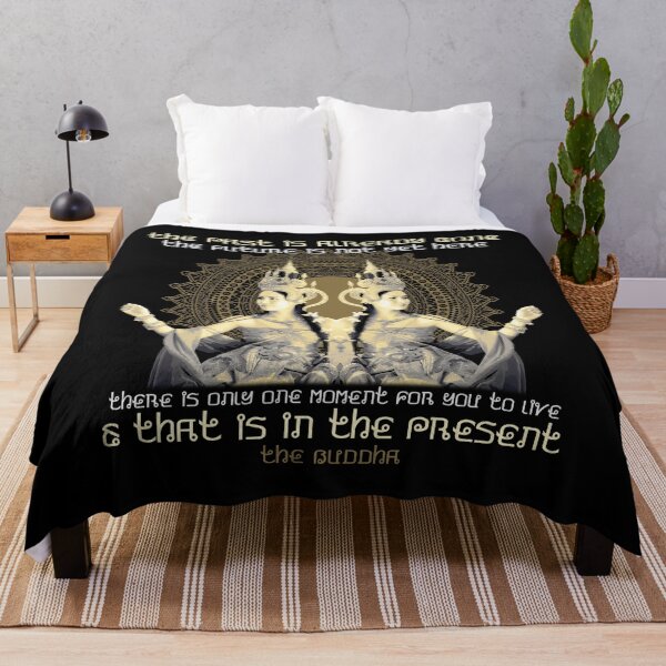 Item preview, The Past is Already Gone, Live in the Present, the Buddha Quote, Thai, Buddhism, Buddhist Gift designed and sold by Proverbial Wisdom Design.