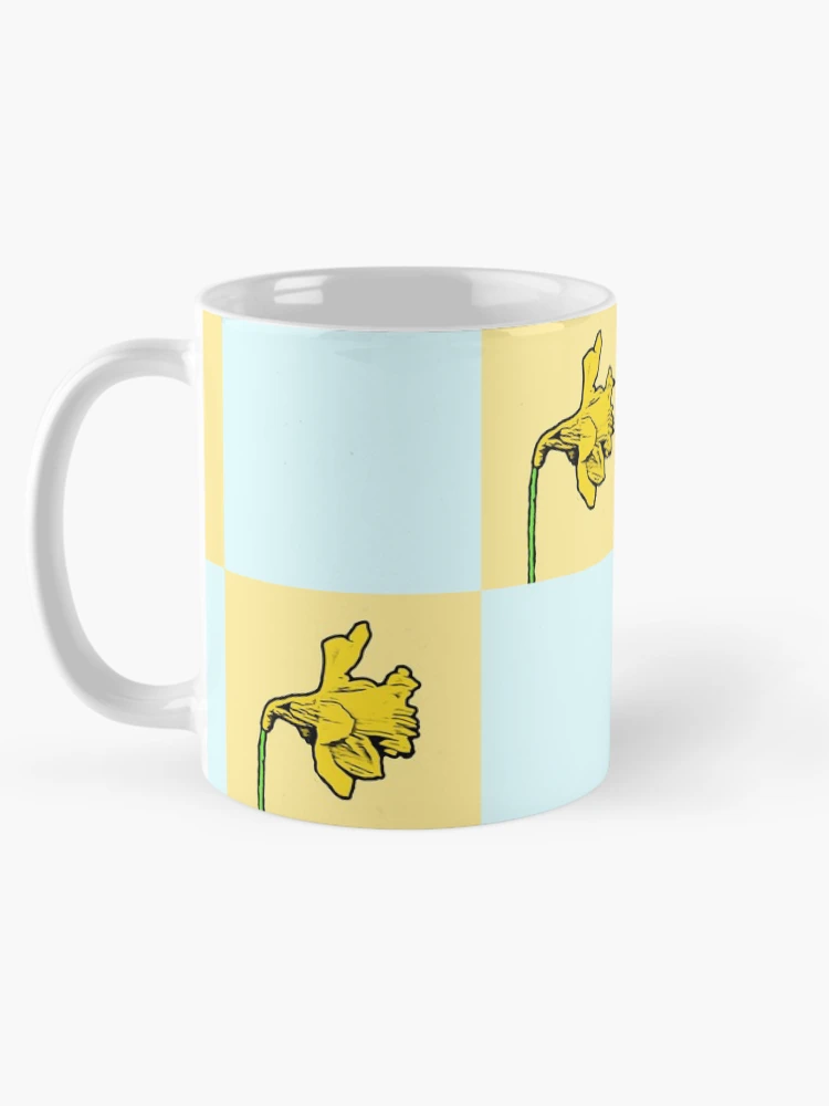 Thumbnail 5 of 6, Coffee Mug, Spring Daffodils Retro Bright Tile Pattern designed and sold by DesignsofNote.