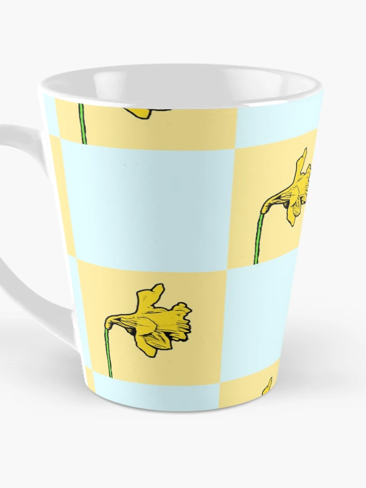 Thumbnail 3 of 4, Coffee Mug, Spring Daffodils Retro Bright Tile Pattern designed and sold by DesignsofNote.