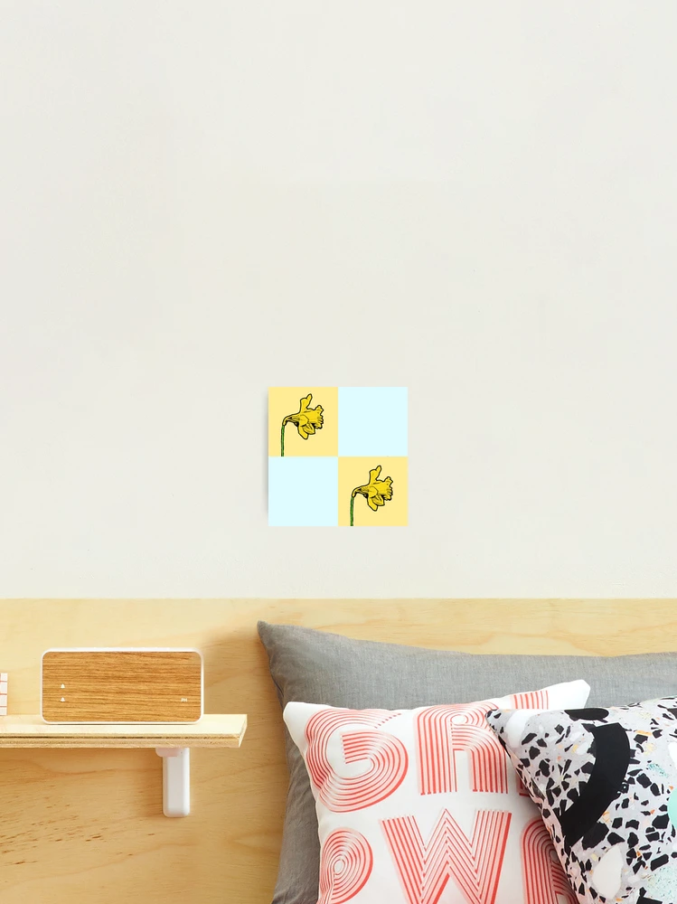 Thumbnail 2 of 3, Photographic Print, Spring Daffodils Retro Bright Tile Pattern designed and sold by DesignsofNote.