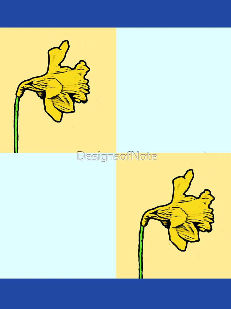Thumbnail 6 of 6, Zipped Hoodie, Spring Daffodils Retro Bright Tile Pattern designed and sold by DesignsofNote.