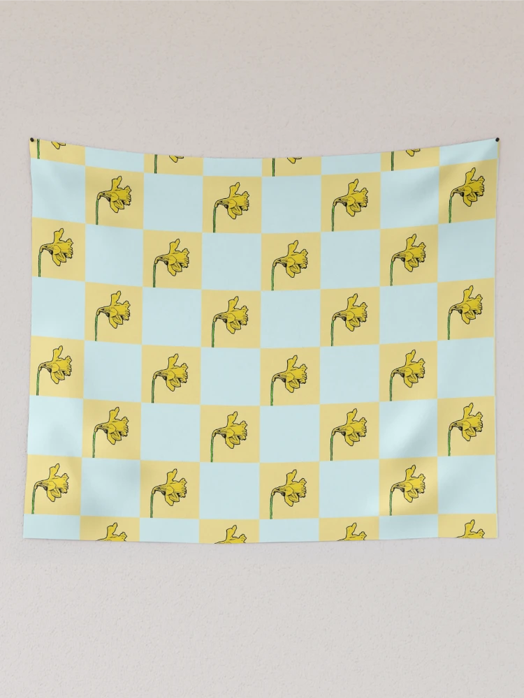 Thumbnail 2 of 3, Tapestry, Spring Daffodils Retro Bright Tile Pattern designed and sold by DesignsofNote.