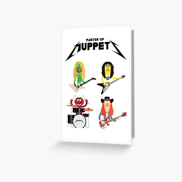 Master of Muppets - Muppets as Metallica Band Greeting Card