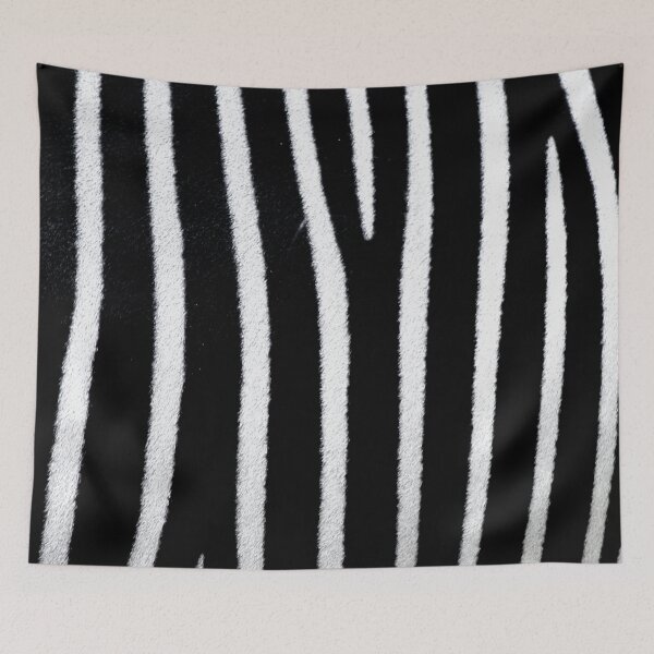 Item preview, Zebra coat, pelt, hair, pattern - black and white, close up. (From photograph of a live zebra). designed and sold by JellyBeenzz.