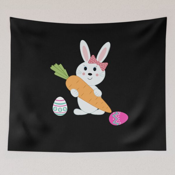 Item preview, Easter Bunny Rabbit Girl Easter Eggs Happy Easter designed and sold by Ibu83.