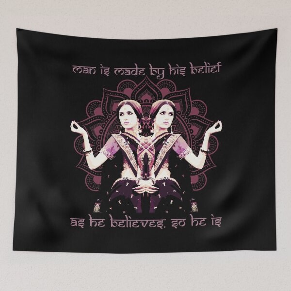 Item preview, Man is Made By His Belief, As He Believes So He is, Hindu Proverb, Mandala Design, Hinduism, Hindu Gift  designed and sold by Proverbial Wisdom Design.