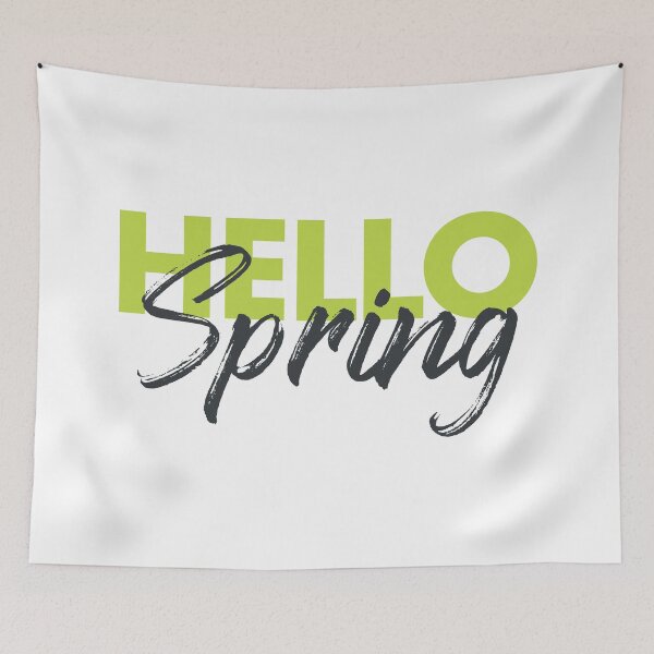 Item preview, Joyful, modern, fun, vibrant, cool graphic design of Hello Spring  designed and sold by theendup.