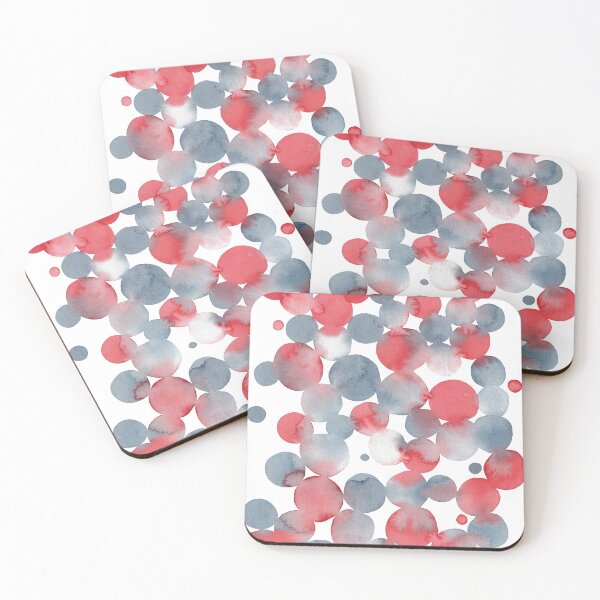 Item preview, Watercolor Circles - Minimalist Design in Red & Grey designed and sold by nabeArtist.