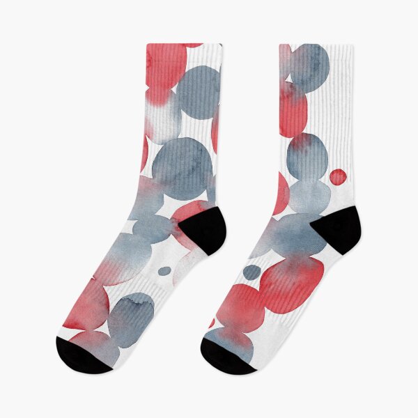Item preview, Watercolor Circles - Minimalist Design in Red & Grey designed and sold by nabeArtist.