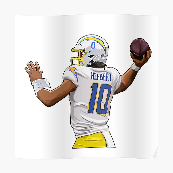 Justin Herbert QB Classic Los Angeles Chargers Official NFL Football –  Sports Poster Warehouse