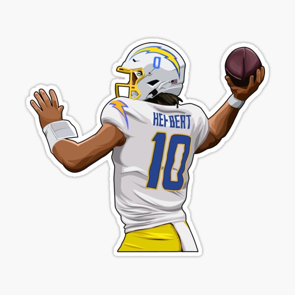 Justin Herbert Away Jersey Sticker for Sale by designsheaven