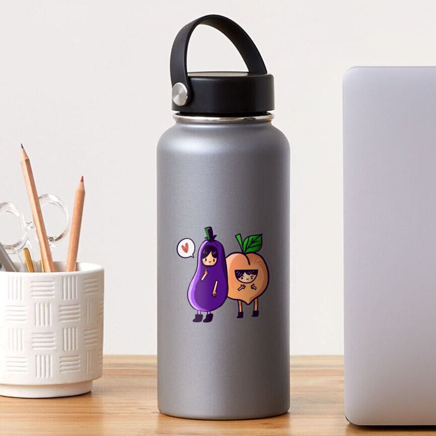 Eggplant Peach Sticker - Eggplant Peach Spray - Discover & Share GIFs