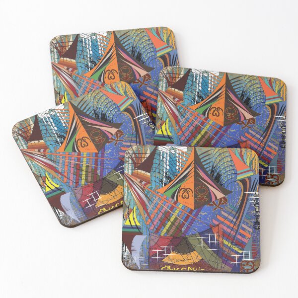 Item preview, Colorful and modern artwork of geometric shapes designed and sold by Delqabel.