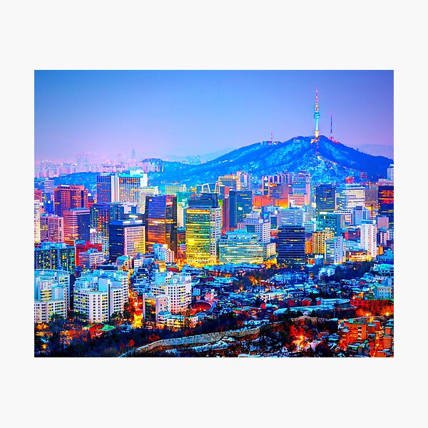 Photography Korea Seoul Photography Print Black & White Art