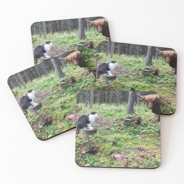 Item preview, Scottish Highland Cattle Calf and Cat 2510 designed and sold by SaarelaHighland.