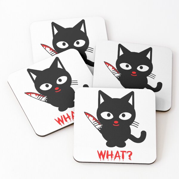 Item preview, Funny Murderous Black Cat Holding Knife - Halloween Black Cat WHAT? designed and sold by cxytees.
