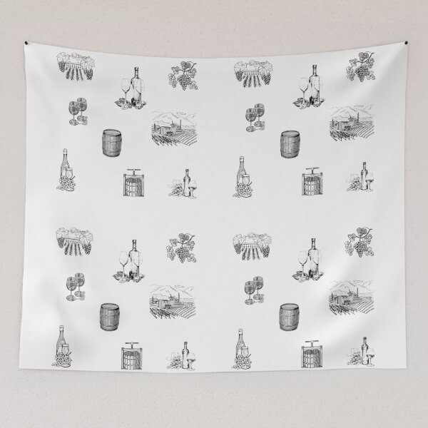 Item preview, Wine in pencil drawings designed and sold by wineandwords.
