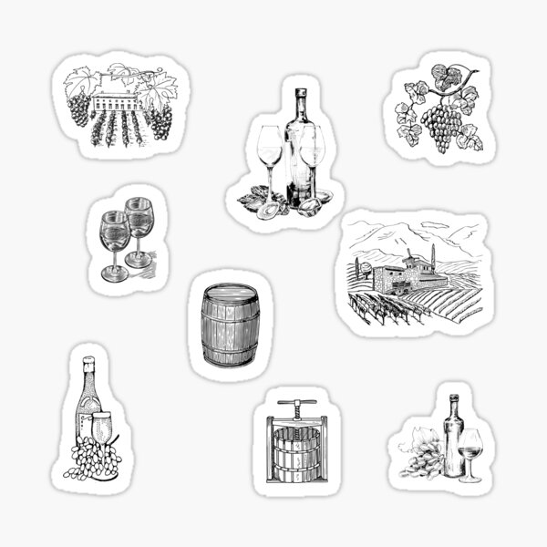 Artikel-Vorschau von Wein in Bleistiftzeichnungen, designt und verkauft von wineandwords.
