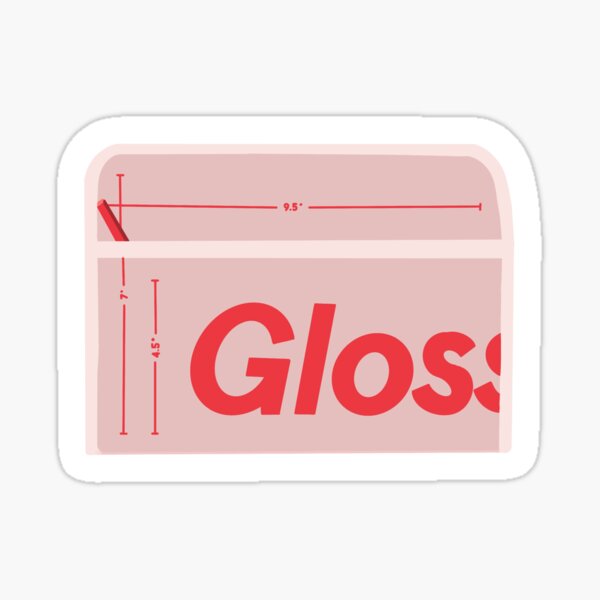 Glossier Beauty Makeup Bag Sticker