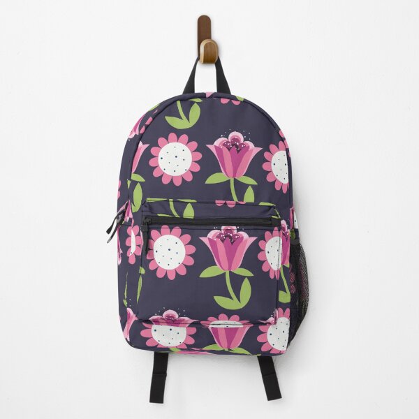 Item preview, Floral pattern with pink bellflowers and chamomile designed and sold by Victoria Riabov.