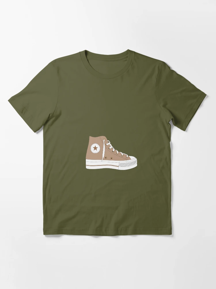 Chuck taylor t shirt brown on sale