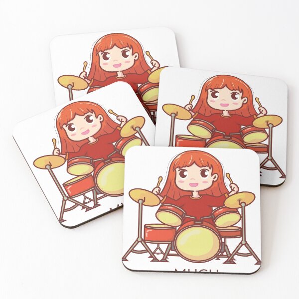 Item preview, drummer girl much cute and cool designed and sold by MAAQDesign.