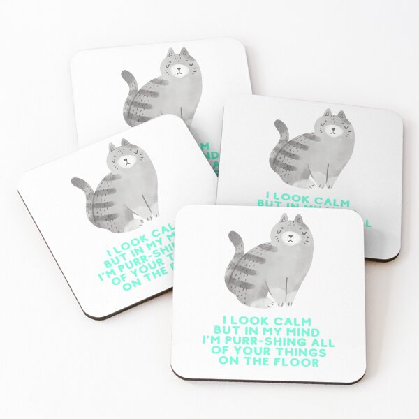 Item preview, I Look Calm Cat designed and sold by ToastyBopShop.
