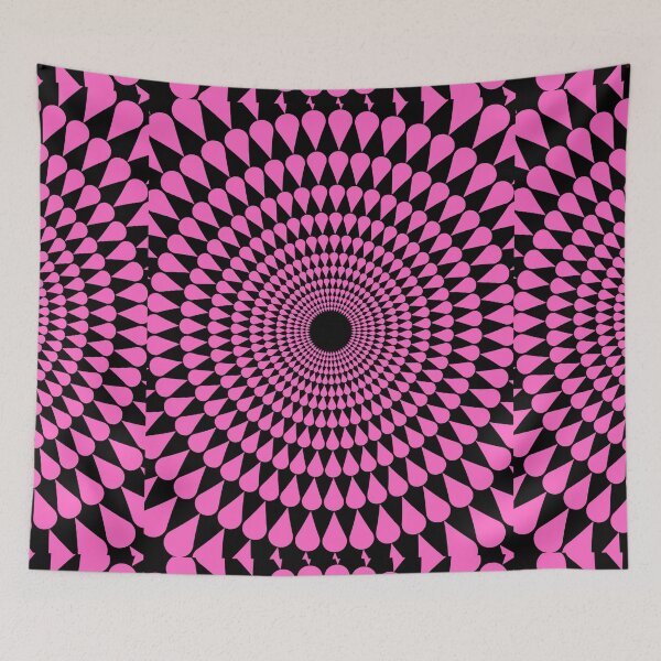 Item preview, geometric colourful psychedelic ripple pattern pink designed and sold by kyds.
