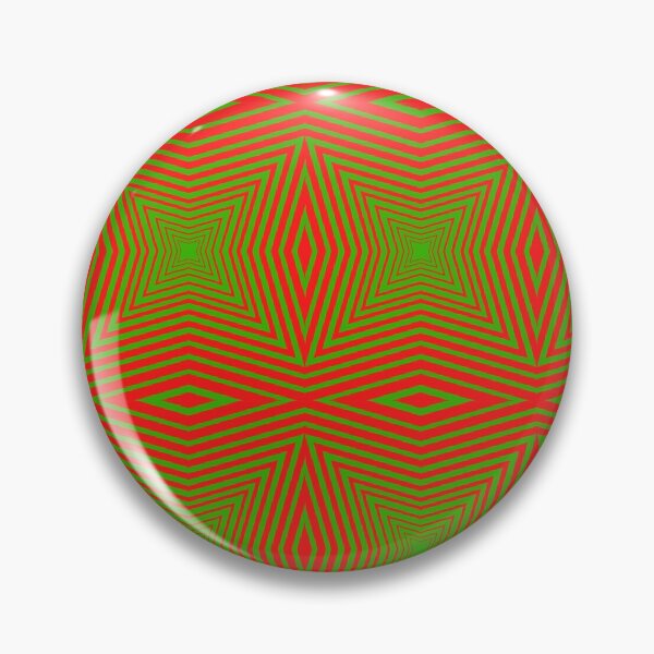 Item preview, geometric colourful psychedelic ripple pattern Green Red designed and sold by kyds.