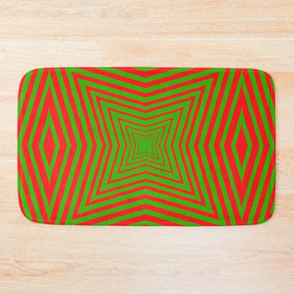 Item preview, geometric colourful psychedelic ripple pattern Green Red designed and sold by kyds.