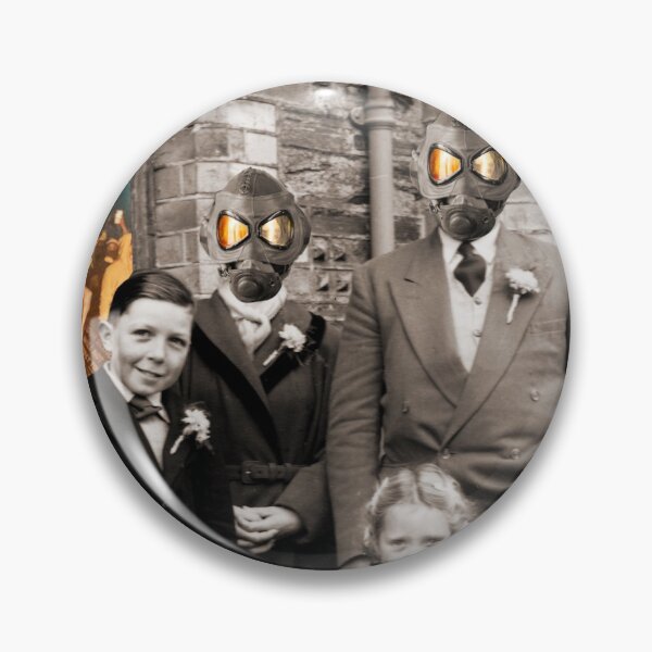 Item preview, 1940s Forties Family with Gas Masks in Riot Zone designed and sold by KALEIDOSCOPE UK.