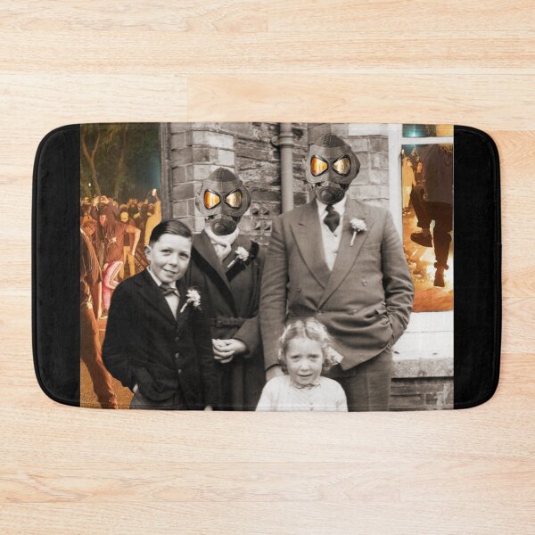 Item preview, 1940s Forties Family with Gas Masks in Riot Zone designed and sold by KALEIDOSCOPE UK.