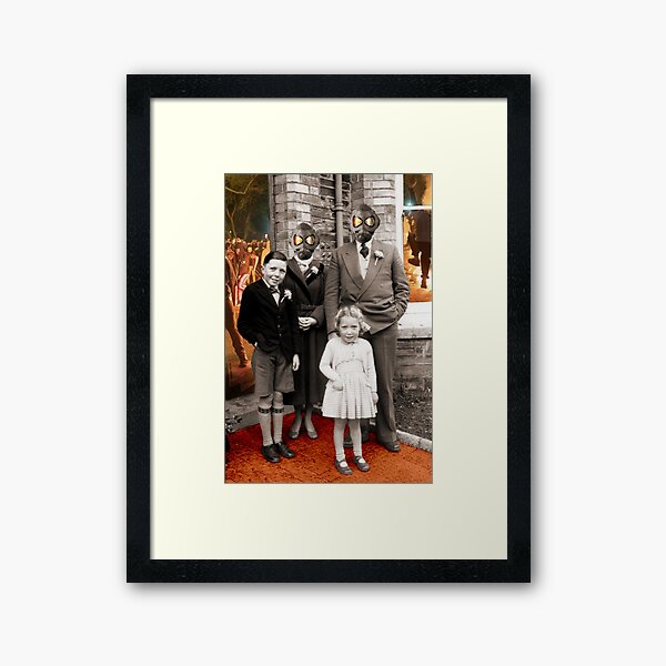 Item preview, 1940s Forties Family with Gas Masks in Riot Zone designed and sold by KALEIDOSCOPE UK.