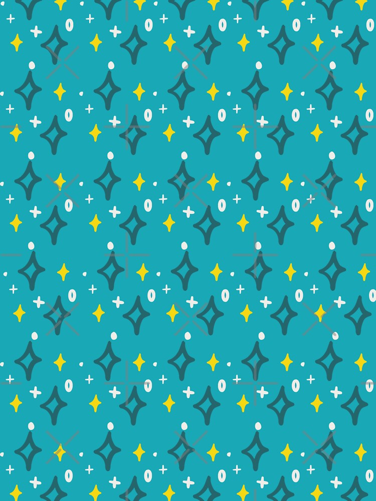 Thumbnail 3 of 3, Sticker, Stars & Sparkles in Blue and Yellow designed and sold by DesignsbyEH.