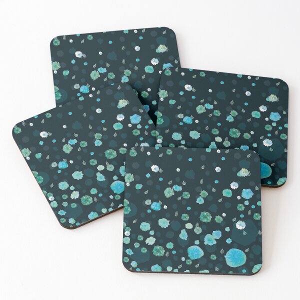 Item preview, Flowers on blue designed and sold by korasi.
