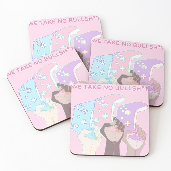 Item preview, GAMER GIRLS UNITE Cute Pastel Rainbow Gamer Art Decor designed and sold by HoneyPrints.