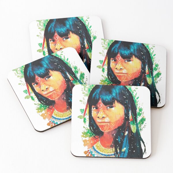 Item preview, Cuadro Mujer Indígena Amazonia designed and sold by oluap.