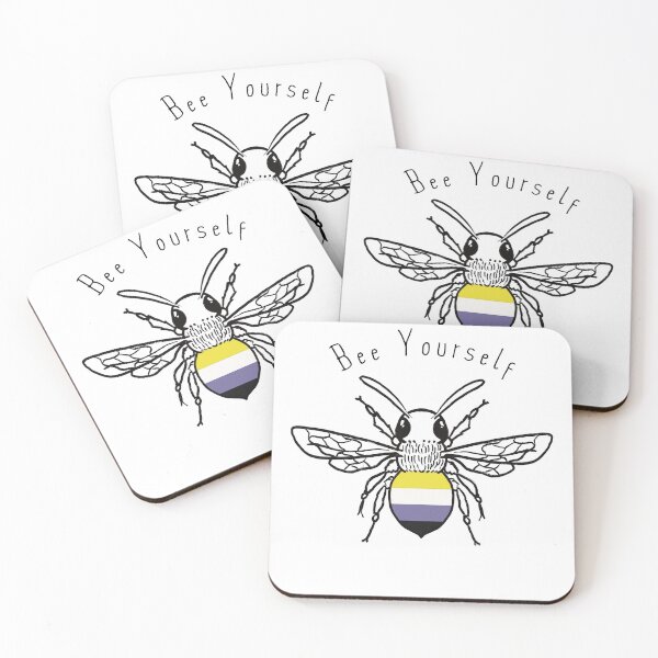 Item preview, Non-Binary Bee designed and sold by Green-over-red.