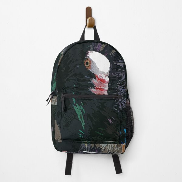Item preview, r1367/ maj - Pigeon Black Ultra shy head ! 05 paint - Peinture (c)(h) by Olao-Olavia / Okaio Créations designed and sold by o.okaïo.